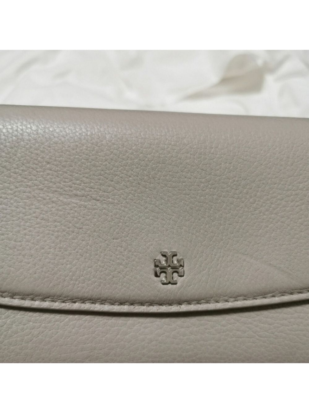 Tory Burch Dove Gray Wallet On Chain Shoulder bag Clutch - Picture 10 of 16